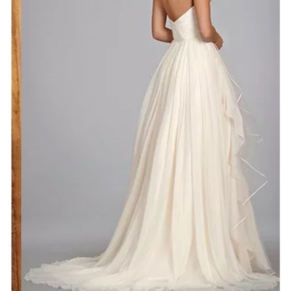 Hayley Paige Paloma 6409 Wedding Bridal Gown Strapless Sweetheart Ivory Size 4 - Picture 12 of 12